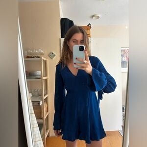 Blue Zara Long Sleeve Dress M